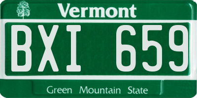 VT license plate BXI659