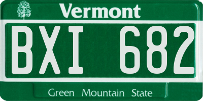 VT license plate BXI682