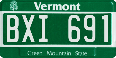 VT license plate BXI691