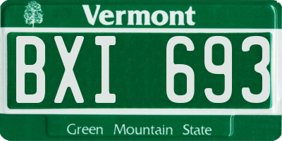 VT license plate BXI693