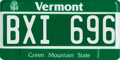 VT license plate BXI696