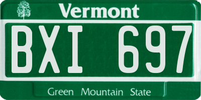 VT license plate BXI697