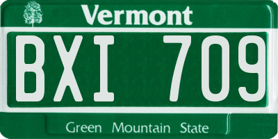 VT license plate BXI709