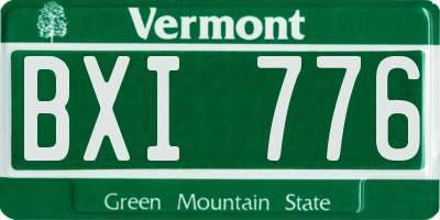 VT license plate BXI776