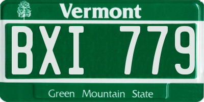 VT license plate BXI779