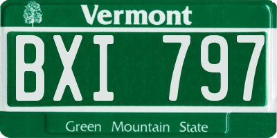 VT license plate BXI797
