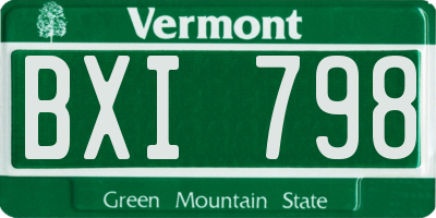 VT license plate BXI798