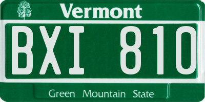 VT license plate BXI810