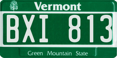 VT license plate BXI813