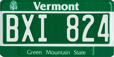VT license plate BXI824