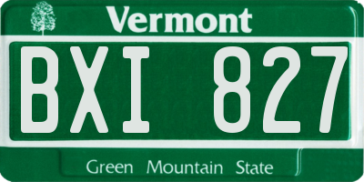 VT license plate BXI827