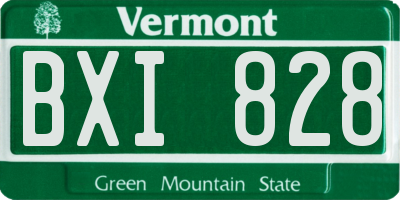 VT license plate BXI828