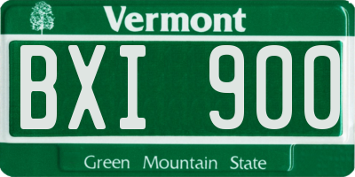 VT license plate BXI900