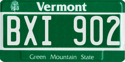 VT license plate BXI902