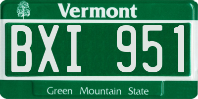 VT license plate BXI951
