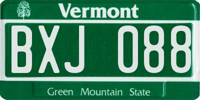 VT license plate BXJ088