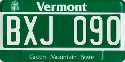 VT license plate BXJ090