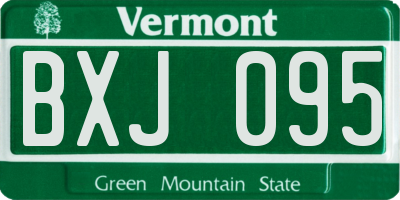 VT license plate BXJ095