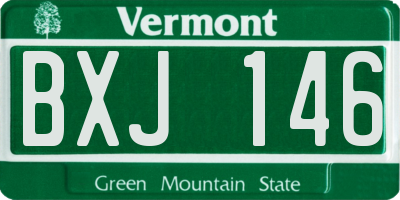 VT license plate BXJ146
