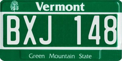VT license plate BXJ148