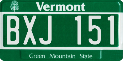 VT license plate BXJ151