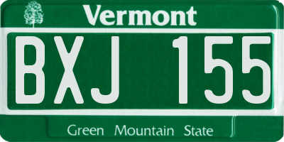 VT license plate BXJ155