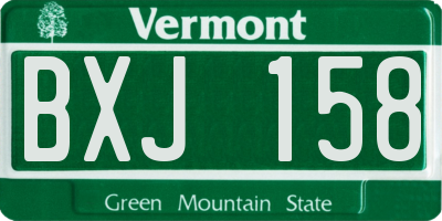 VT license plate BXJ158