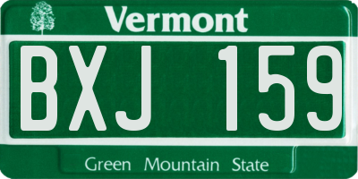 VT license plate BXJ159