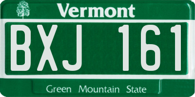 VT license plate BXJ161
