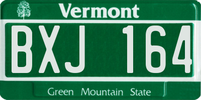 VT license plate BXJ164