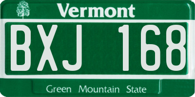 VT license plate BXJ168