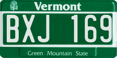 VT license plate BXJ169