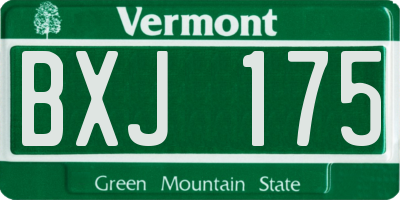 VT license plate BXJ175