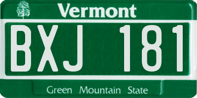 VT license plate BXJ181