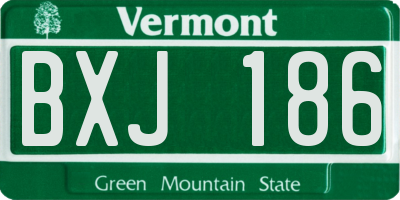 VT license plate BXJ186