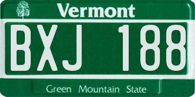 VT license plate BXJ188