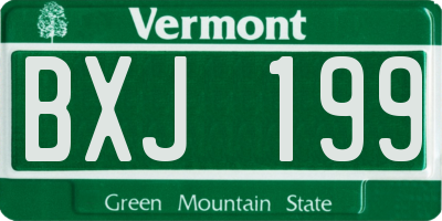 VT license plate BXJ199