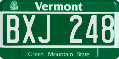 VT license plate BXJ248