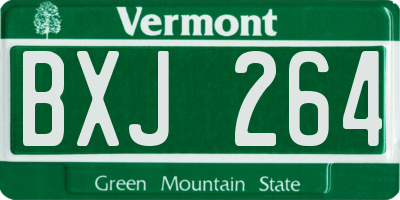 VT license plate BXJ264