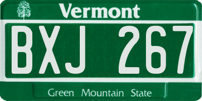 VT license plate BXJ267