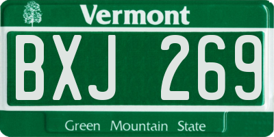 VT license plate BXJ269