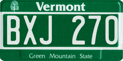 VT license plate BXJ270