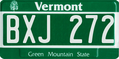 VT license plate BXJ272