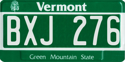 VT license plate BXJ276