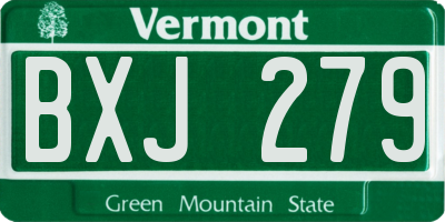 VT license plate BXJ279
