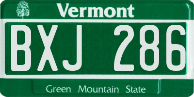 VT license plate BXJ286