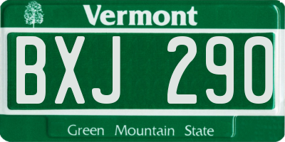VT license plate BXJ290