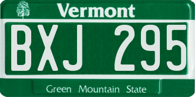 VT license plate BXJ295