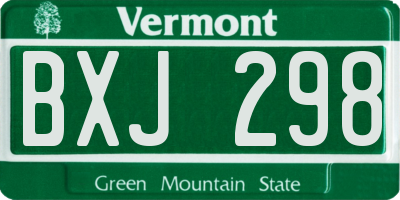 VT license plate BXJ298