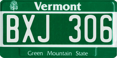 VT license plate BXJ306